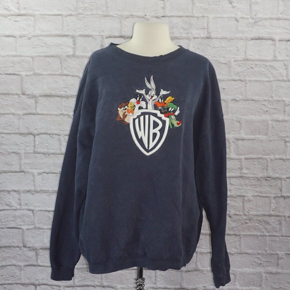 Vintage 90s Looney Tunes Embroidered Sweatshirt - Picture 1 of 8
